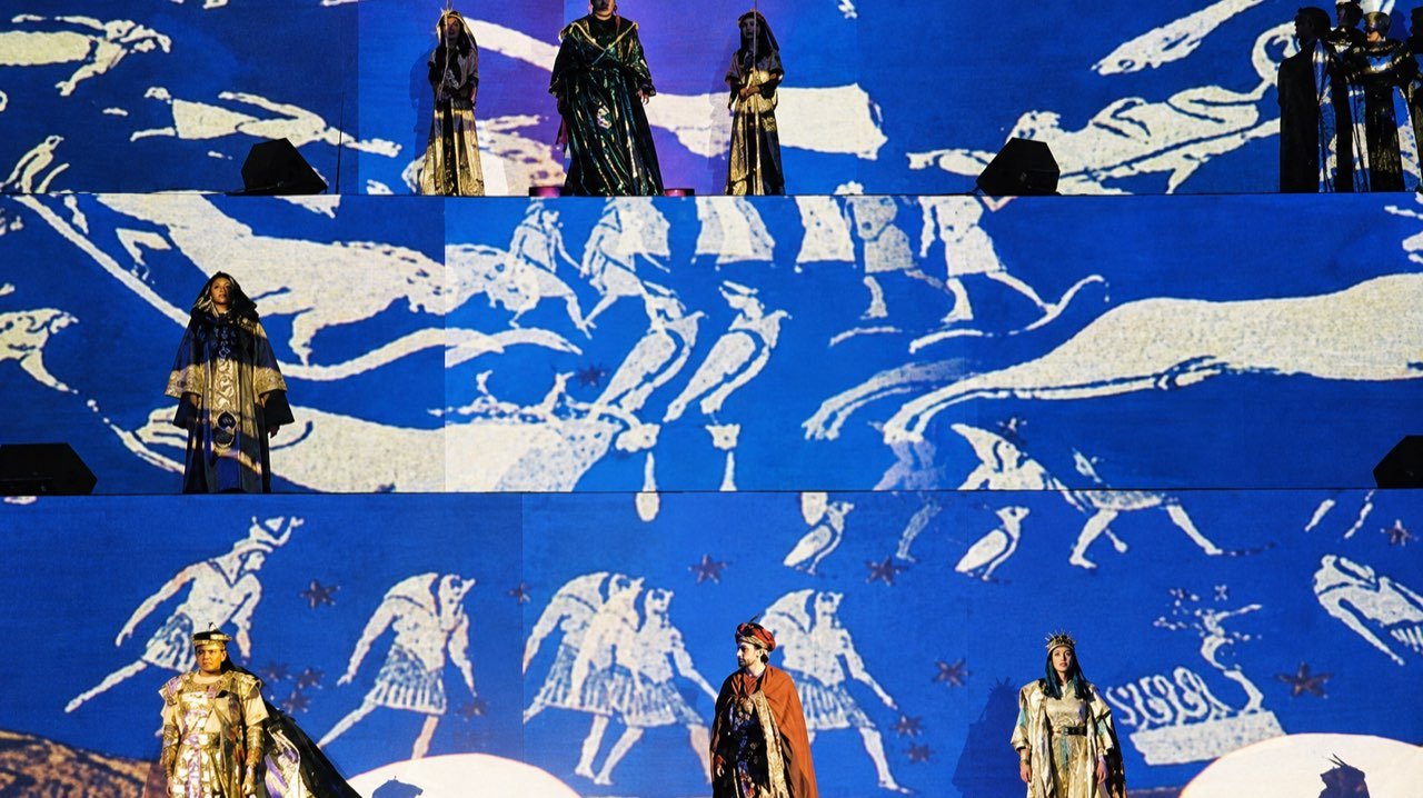 Opera Aida staged in Doha and under the Pyramids of Giza